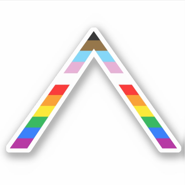 Ally Progress Pride Sticker (Front)