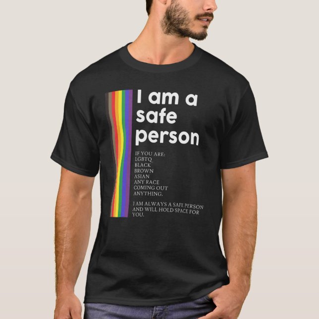 Ally Safe Person  LGBTQ Ally T-Shirt (Front)
