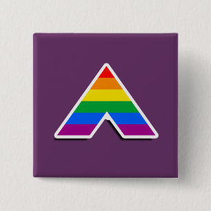ALLY SYMBOL 3D 2 INCH SQUARE BUTTON