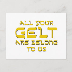 AllYourGelt Postcard