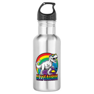 Allysaurus Rainbow Dinosaur Vintage T-Shirt Design 532 Ml Water Bottle