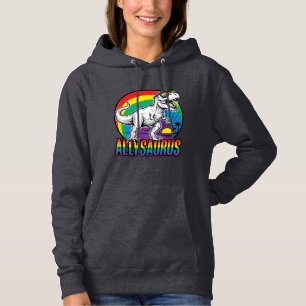 Allysaurus Rainbow Dinosaur Vintage T-Shirt Design Hoodie