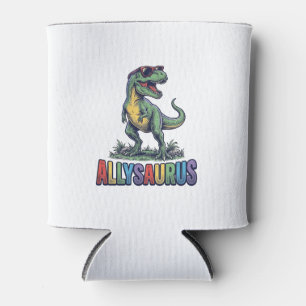 Allysaurus Vintage Dinosaur Sunglasses Shirt Desig Can Cooler