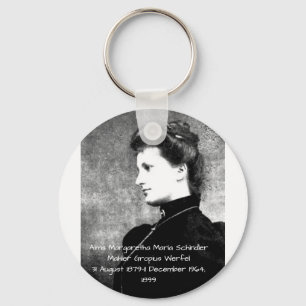 Alma Margaretha Maria Schindler Mahler Gropius Wer Keychain