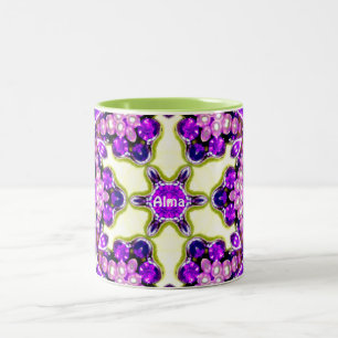 ALMA ~ Personalised Vintage Costume Jewellery ~  Two-Tone Coffee Mug