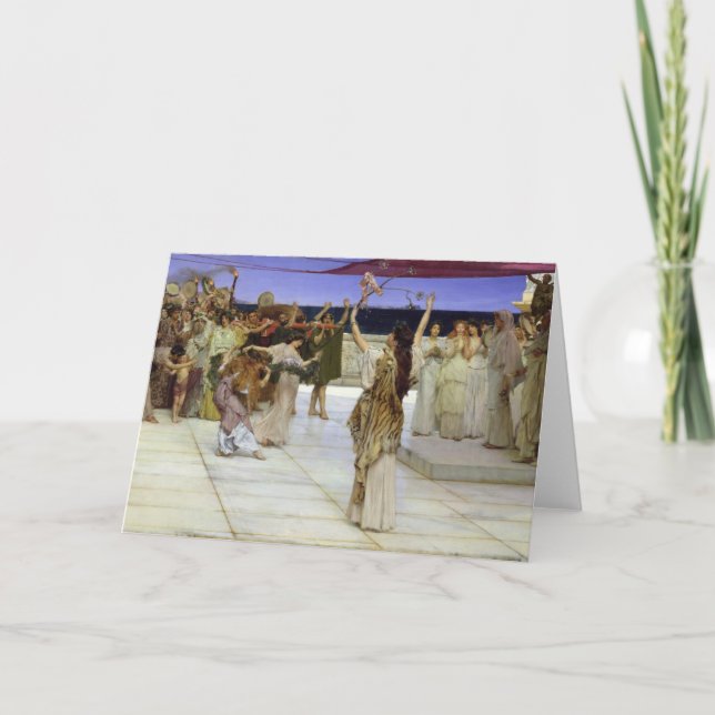 Alma-Tadema | A Dedication to Bacchus Card (Front)