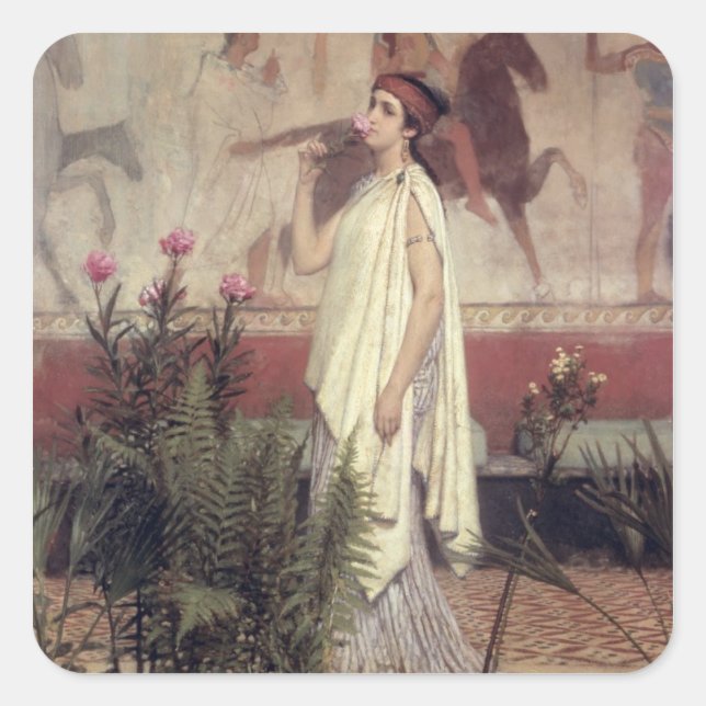 Alma-Tadema | A Greek Woman, 1869 Square Sticker (Front)