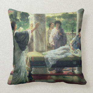 Alma-Tadema   Catullus Reading his Poems Throw Pillow