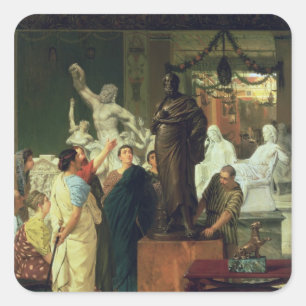 Alma-Tadema   Dealer in Statues Square Sticker