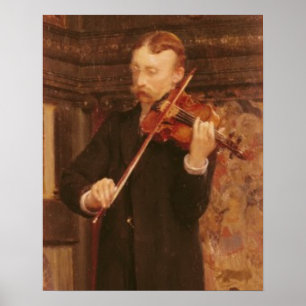 Alma-Tadema   Maurice Sons playing the Violin Poster