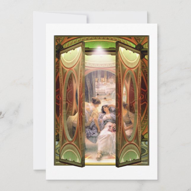 Alma-Tadema Open Door to The Baths Invitation (Front)