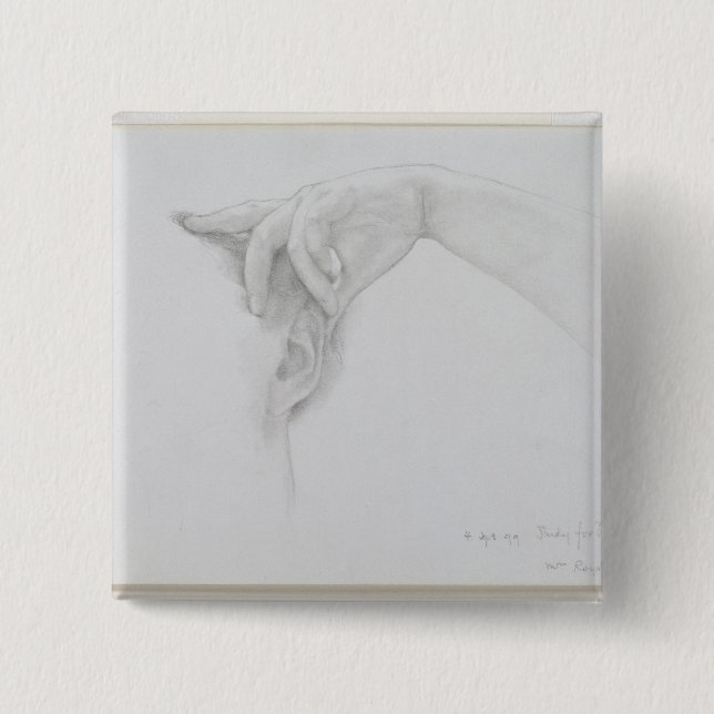 Alma-Tadema | Study for 'Thermaie Antoniniane' 2 Inch Square Button (Front)