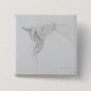 Alma-Tadema Study for 'Thermaie Antoniniane' 2 Inch Square Button