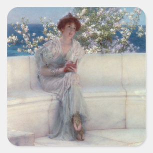 Alma-Tadema   The Year is at the Spring Square Sticker