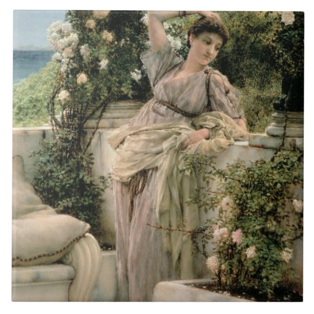 Alma-Tadema | 'Thou Rose of All the Roses', 1885 Tile (Front)