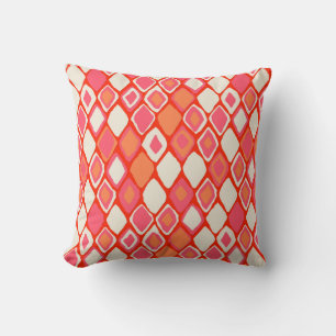 Almas diamond ikat fire throw pillow