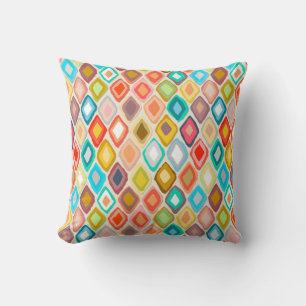 Almas diamond ikat light throw pillow