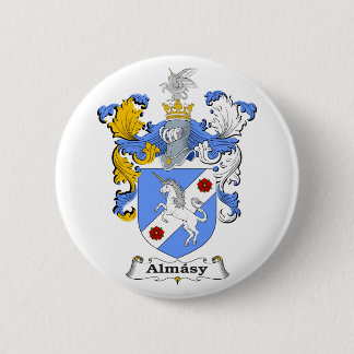 Almasy 3 Family Hungarian Coat of Arms 2 Inch Round Button