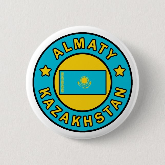 Almaty Kazakhstan 2 Inch Round Button (Front)