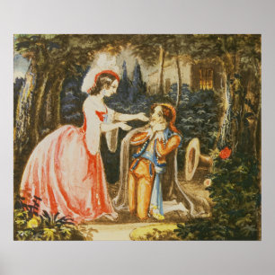 Almaviva kneels before his wife in contrition poster