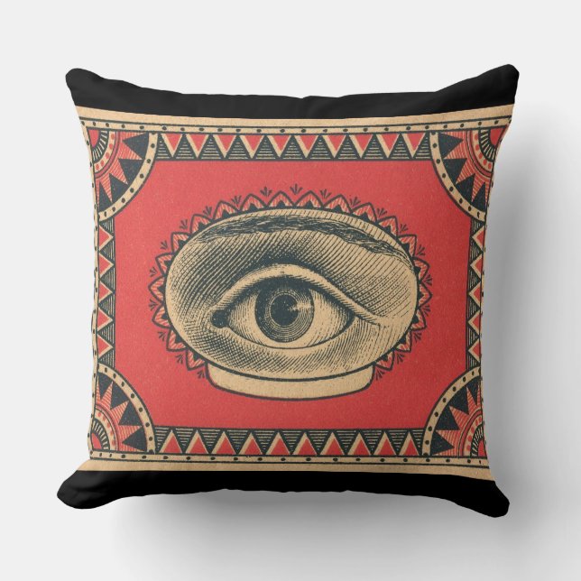 almighty eye of wisdom throw pillow (Front)