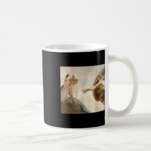 Almighty Slap Funny Cat God Creation Of Adam Meme  Coffee Mug