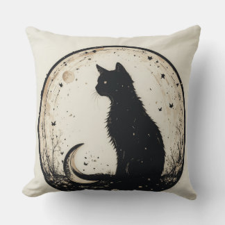 Almofada com gato  throw pillow