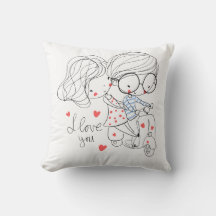 Almofada de love you travesseiro decorativo