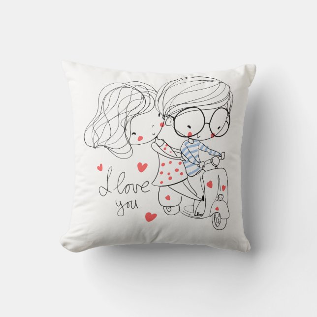 Almofada de love you travesseiro decorativo throw pillow (Front)