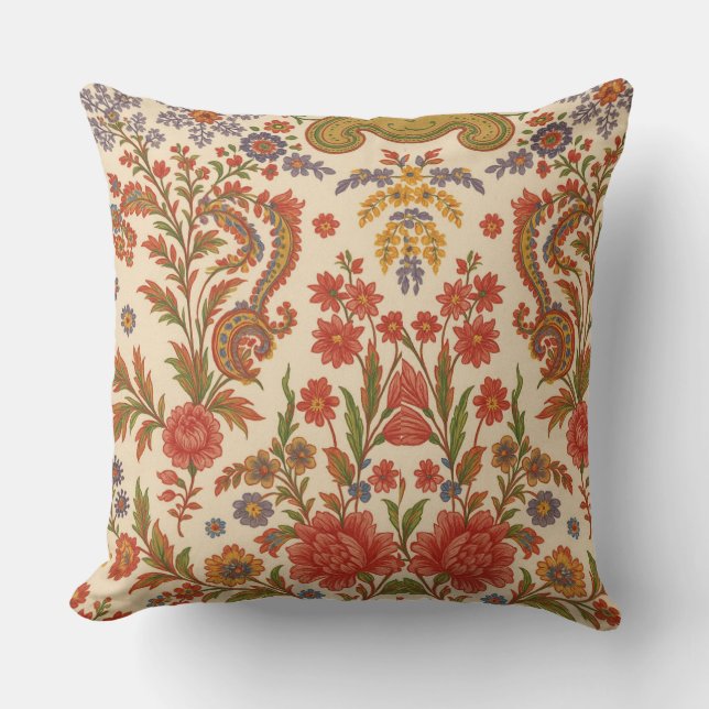 Almofada Flores de Zinnia in arts Throw Pillow (Front)