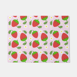 Almofada fofa continuous design strawberries botto doormat