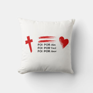 Almofada God fought for me Throw Pillow