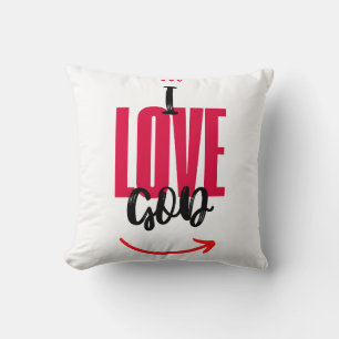 Almofada "I Love God" Throw Pillow