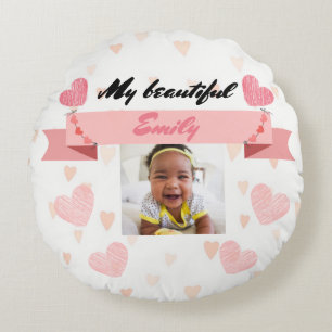 Almofada Redonda Almofada Personalize with your ba Round Pillow
