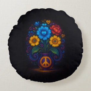 ALMOFADAS FLORES ROUND PILLOW