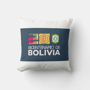 Almohada bicentenario de Bolivia Throw Pillow