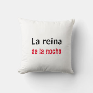 Almohada la reina de la noche throw pillow