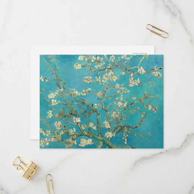 Almond Blossom, 1890 by Vincent van Gogh Invitation Postcard (Front/Back In Situ)
