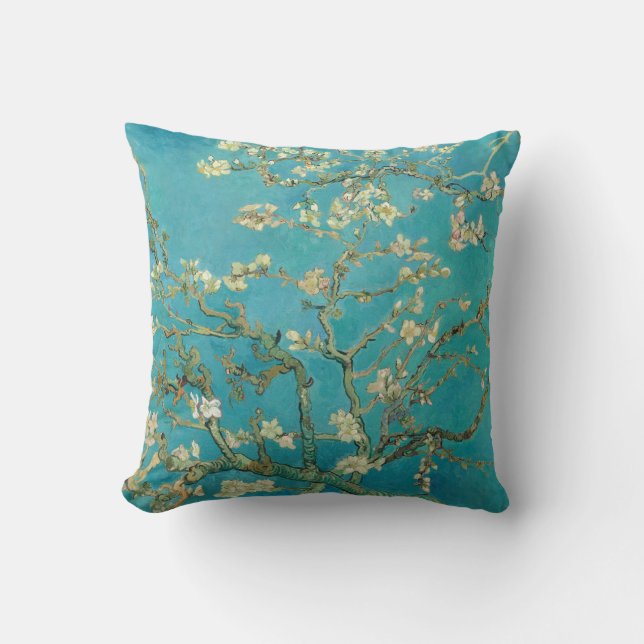 Almond Blossom, 1890 by Vincent van Gogh Throw Pil Throw Pillow (Front)