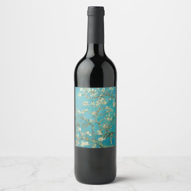Almond Blossom, 1890 by Vincent van Gogh Wine Label (Front)