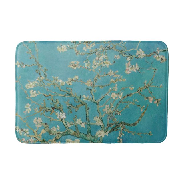 Almond Blossom, Oil Painting, Vincent Van Gogh Bath Mat (Front)