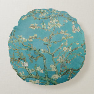 Almond Blossom, Oil Painting, Vincent Van Gogh Round Pillow