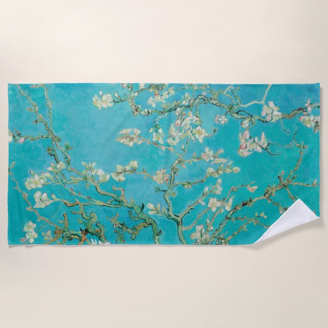 Almond Blossom Van Gogh Beach Towel (Front)
