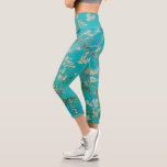 Almond Blossom Van Gogh Capri Leggings<br><div class="desc">Vintage painting reprodution of Almond Blossom by Vincent van Gogh,  1890. It features the blossoming almond tree branches against the sky. Almond trees bloom early in the spring and symbolize the start of new life. Van Gogh made this painting as a gift for his newborn nephew.</div>