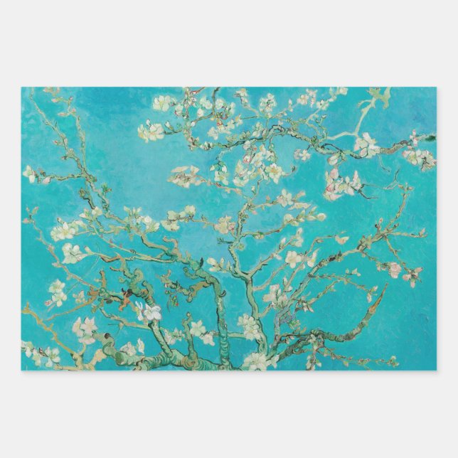 Almond Blossom Van Gogh Wrapping Paper Sheet (Front)