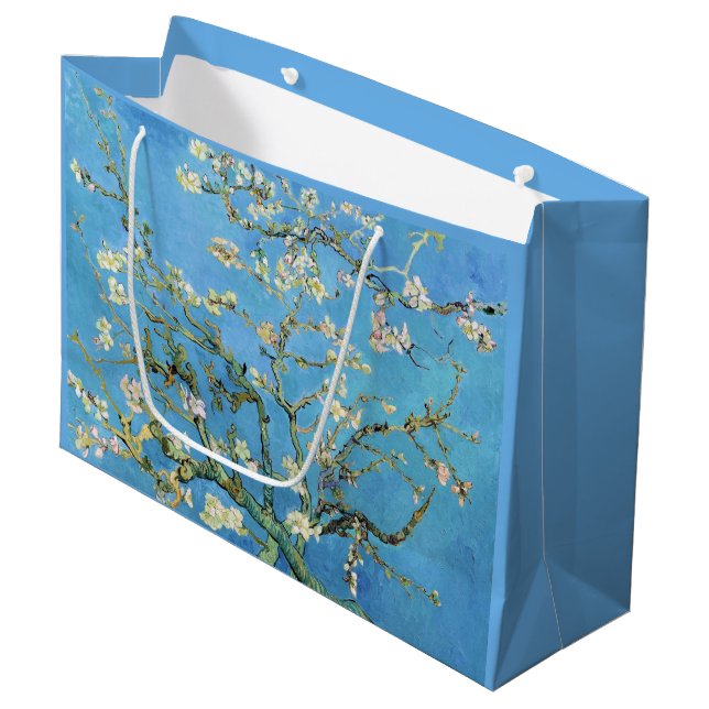 Almond Blossom Vincent Van Gogh Large Gift Bag (Front Angled)
