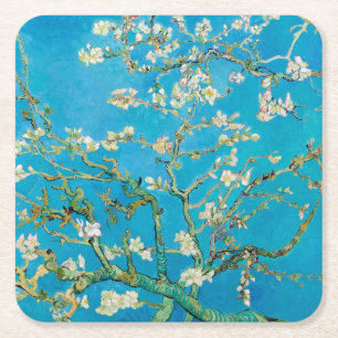 Almond Blossom, Vincent van Gogh Square Paper Coaster