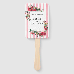 Almond Blossom Wedding Invitation Hand Fan