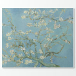 Almond Blossoms by Vincent Van Gogh Wrapping Paper<br><div class="desc">Almond Blossoms by Vincent Van Gogh, oil on canvas 1890, is a painting of the branches of an almond tree with small, blooming white flowers against a clear and bright blue sky. Painted with the influences of Impressionism and Japanese prints in its flattened colours and bold, expressive outlines, the subject...</div>