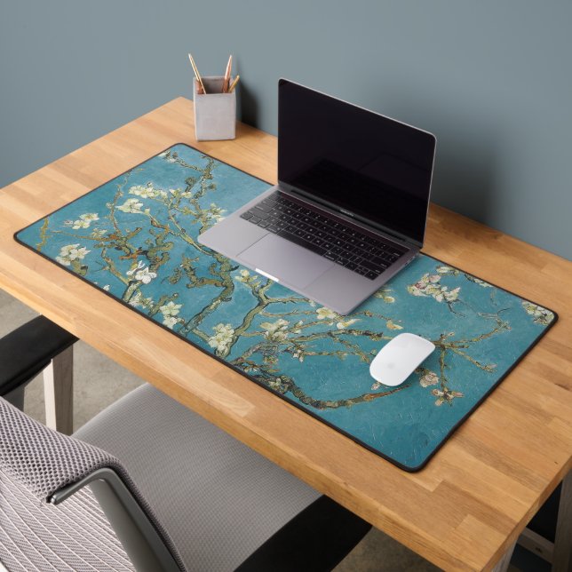 Almond Blossoms, Famous painting Desk Mat (Office 2)